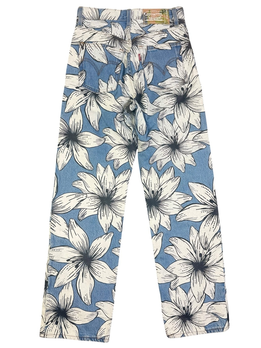 Levi's x Farm Rio Tropical Flower Burst Ribcage Straight Jeans 25 - Picture 4 of 15
